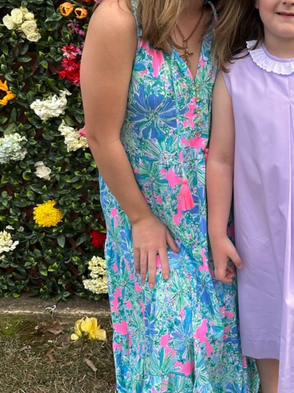 Lily PulitzerB bight Floral Maxi Dress in Pink, Aqua & Blue, worn once. - Picture 6 of 6